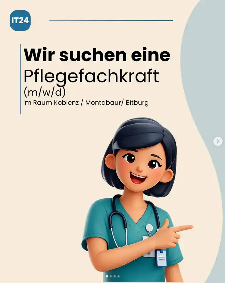 3D-Illustration einer lächelnden Pflegefachkraft in türkiser Kleidung